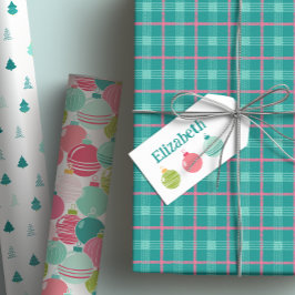 Minimalistischer Ornamenname Geschenkmarke Geschenkanhänger