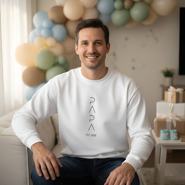 Minimalistischer Papa-wird-Shirt, einfaches Vaters Sweatshirt (Von Creator hochgeladen)