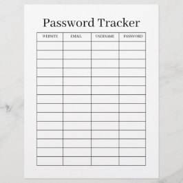 Minimalistischer Passwort-Tracker  Flyer
