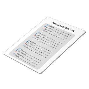 Minimalistischer Passwort-Tracker  Notizblock