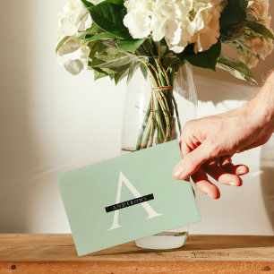 Minimalistischer Pastell-Mint-Personalisierter Nam Magnetkarte