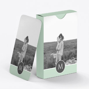 Minimalistischer Pastell-Mint-Personalisierter Nam Spielkarten