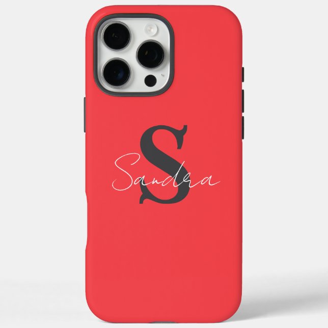 Minimalistischer Personalisierter iPhone-Case mit  iPhone 16 Pro Max Hülle (Rückseite)