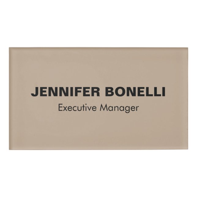 Minimalistischer, personalisierter, kundenspezifis namenschild (Vorderseite)