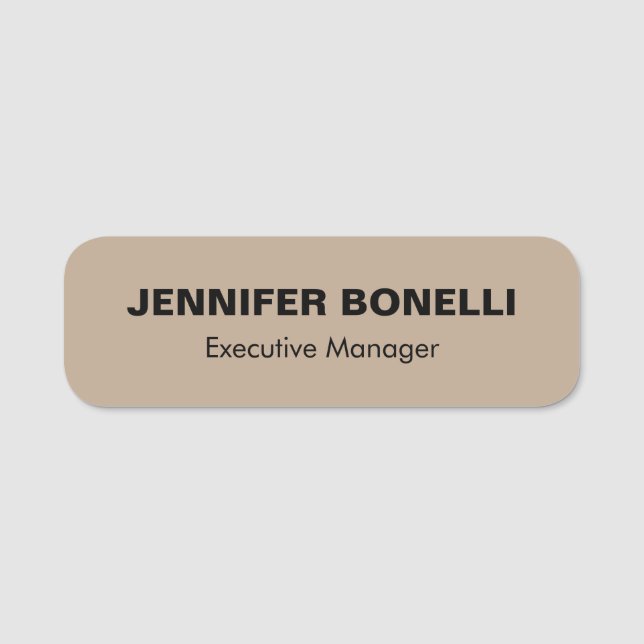Minimalistischer, personalisierter, kundenspezifis namensschild (Vorderseite)