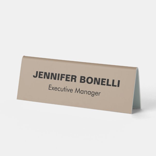 Minimalistischer, personalisierter, kundenspezifis tischaufsteller  (Vorderseite)