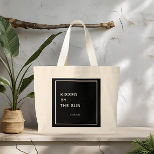 Minimalistischer Personalisierter Kuss durch die S Jumbo Stoffbeutel