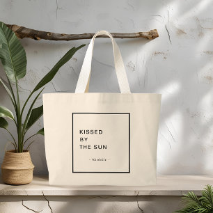 Minimalistischer Personalisierter Kuss durch die S Jumbo Stoffbeutel