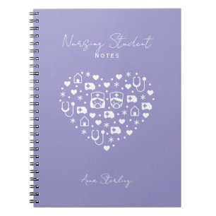 Minimalistischer personalisierter Lavender-Notizbl Notizblock