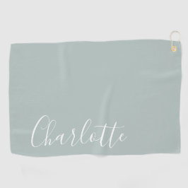 Minimalistischer Personalisierter Skriptname | Dus Golfhandtuch