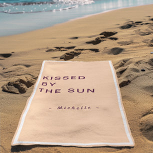 Minimalistischer, personalisierter Von der Sonne g Strandtuch