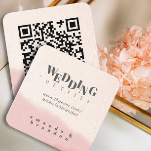 Minimalistischer Pinsel und geblasenes Script QR-C Begleitkarte