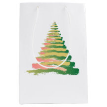 Minimalistischer Pinselstrich-Weihnachtsbaum