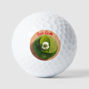 "Minimalistischer Planet: Gerettet Erddesign auf W Golfball
