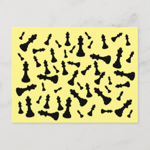 Minimalistischer Pop Art King Schach Postkarte