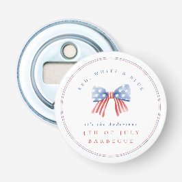 Minimalistischer Preppy-USA-Wasserfarben-Schleife Flaschenöffner