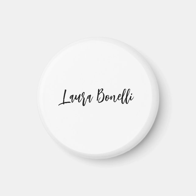 Minimalistischer professioneller Handgeschriebener Magnet (Vorne)