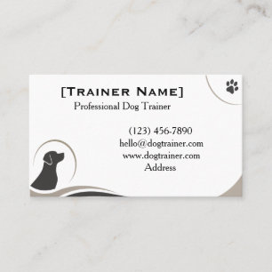 Minimalistischer professioneller Hundetrainer Anpa Visitenkarte