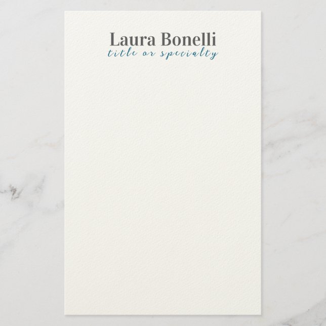 Minimalistischer professioneller moderner einfache briefpapier (Vorderseite)