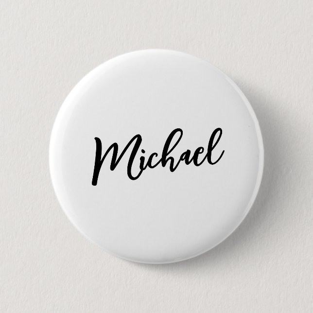 Minimalistischer professioneller moderner Elegant Button (Vorderseite)