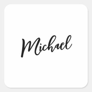 Minimalistischer professioneller moderner Stil Quadratischer Aufkleber