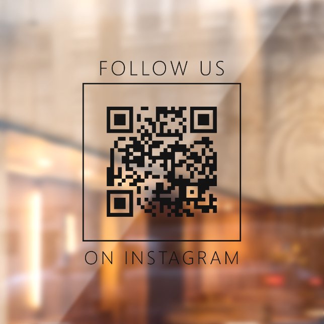 Minimalistischer QR-Code auf Instagram Fensteraufkleber (Blatt 2)