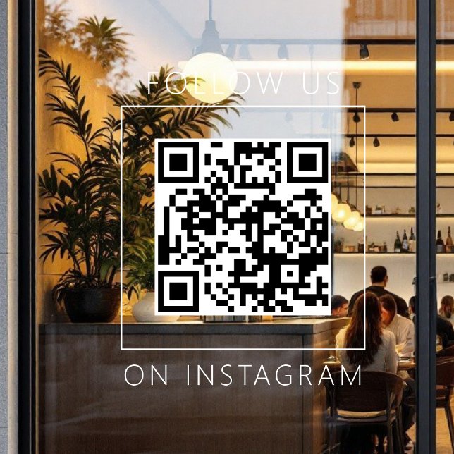 Minimalistischer QR-Code auf Instagram Fensteraufkleber (Von Creator hochgeladen)