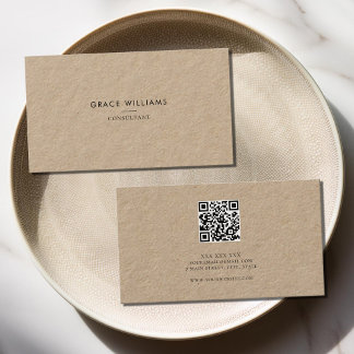 Minimalistischer QR-Code Beruflich Kraft Visitenkarte