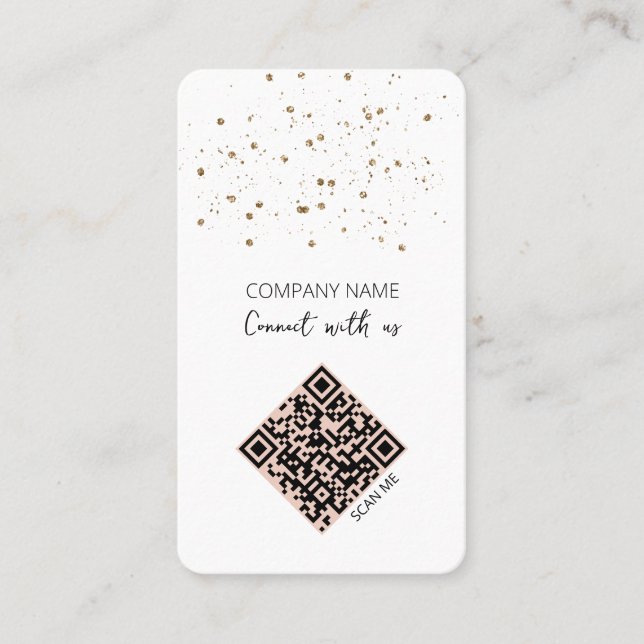 Minimalistischer QR-Code für die Verbindung mit un Visitenkarte (Vorderseite)