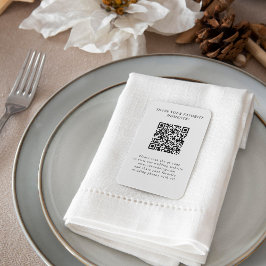 Minimalistischer QR-Code für Hochzeiten von Fotos Begleitkarte