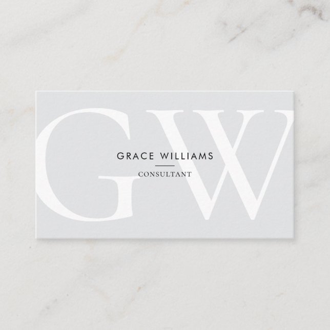 Minimalistischer QR-Code für Monogramm-Initialen B Visitenkarte (Vorderseite)