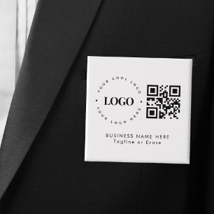 Minimalistischer QR-Code für Unternehmen Button