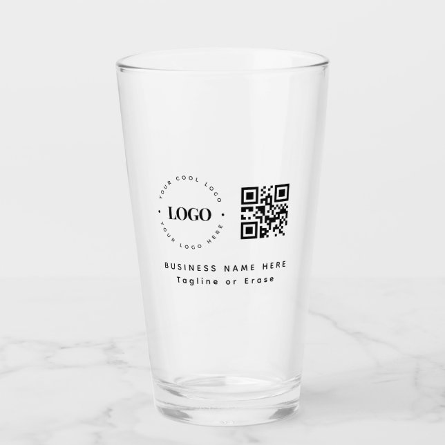 Minimalistischer QR-Code für Unternehmen Glas (Vorderseite)