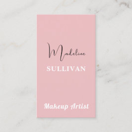 Minimalistischer QR-Code in Rosa Visitenkarte