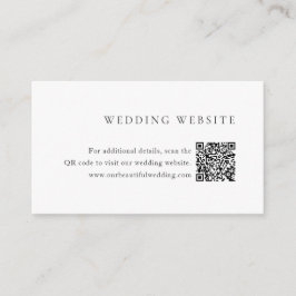 Minimalistischer QR-Code Moderne Hochzeit Begleitkarte
