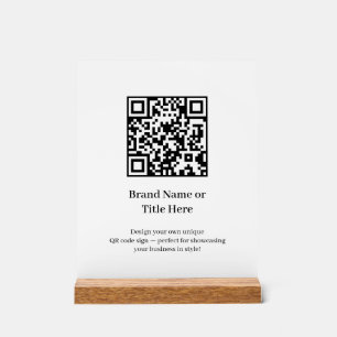 Minimalistischer QR-Code   Moderne saubere benutze Acrylschild