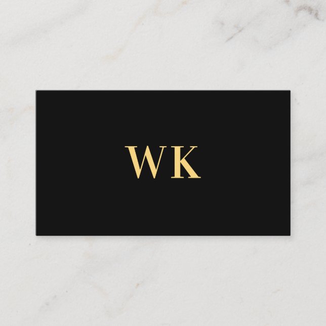 Minimalistischer QR-Code Monogram Visitenkarte (Vorderseite)