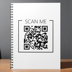 Minimalistischer QR-Code-Prüfung Notizblock
