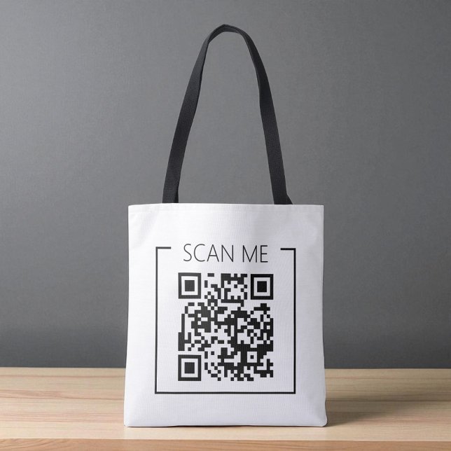 Minimalistischer QR-Code-Scan-Me-Business Tasche (Von Creator hochgeladen)