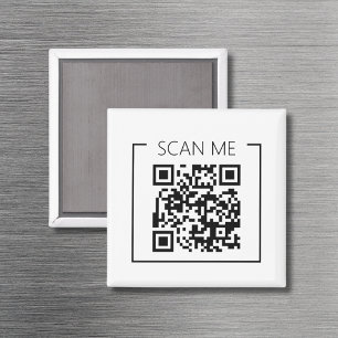 Minimalistischer QR-Code-Scan-Me-Geschäft Magnet