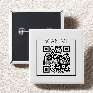 Minimalistischer QR-Code-Scan-Me-Geschäftsbutton Button