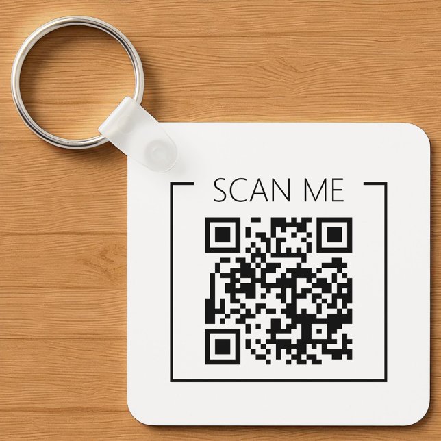 Minimalistischer QR-Code-Scan-Me-Geschäftscode Schlüsselanhänger (Von Creator hochgeladen)