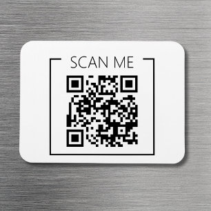 Minimalistischer QR-Code-Scan-Me-Geschäftsmagnet Magnet