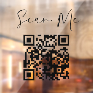 Minimalistischer QR-Code Scanne Mich Geschäftlich Fensteraufkleber