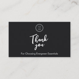 Minimalistischer QR-Code Schwarz Danke Einlegen de Visitenkarte