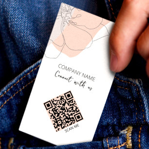 Minimalistischer QR Code Verbindung mit uns Visitenkarte
