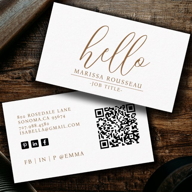 Minimalistischer QR-Code Visitenkarte (Von Creator hochgeladen)