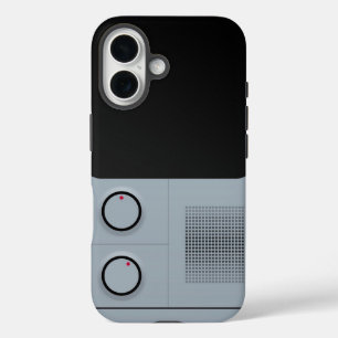 Minimalistischer Radiodrehschalter iPhone 16 Hülle