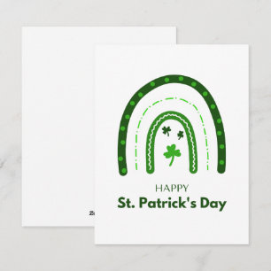 Minimalistischer Rainbow Happy St. Patrick's Day Feiertagskarte