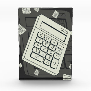Minimalistischer Rechner und mathematische Mustera Fotoblock